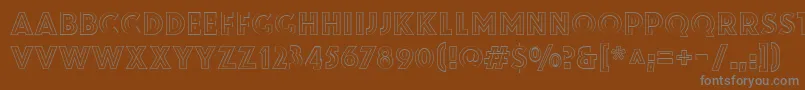 ZamenhofInverse Font – Gray Fonts on Brown Background