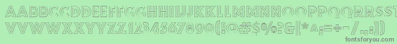 ZamenhofInverse Font – Gray Fonts on Green Background