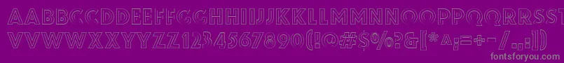 ZamenhofInverse-Schriftart – Graue Schriften auf violettem Hintergrund