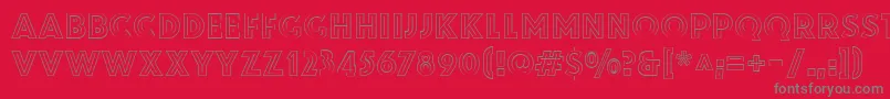ZamenhofInverse-Schriftart – Graue Schriften auf rotem Hintergrund