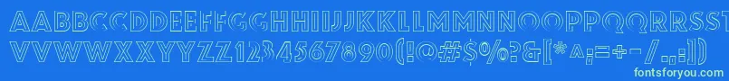 ZamenhofInverse Font – Green Fonts on Blue Background