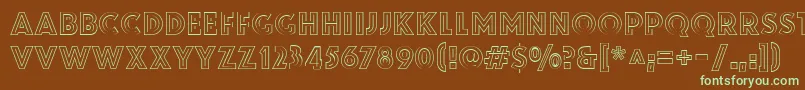 ZamenhofInverse Font – Green Fonts on Brown Background