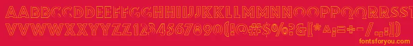 ZamenhofInverse Font – Orange Fonts on Red Background