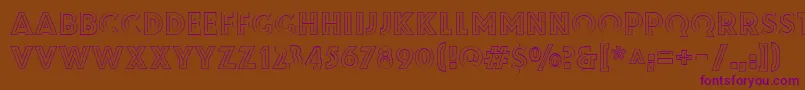 ZamenhofInverse Font – Purple Fonts on Brown Background