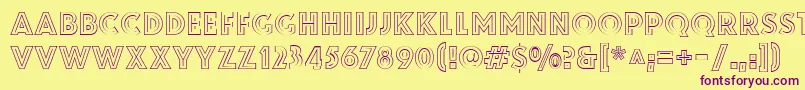 ZamenhofInverse Font – Purple Fonts on Yellow Background