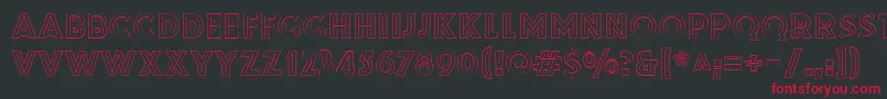 ZamenhofInverse Font – Red Fonts on Black Background