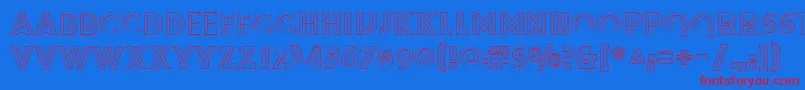 ZamenhofInverse Font – Red Fonts on Blue Background