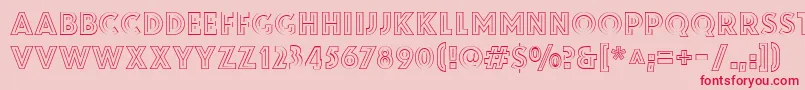 フォントZamenhofInverse – ピンクの背景に赤い文字