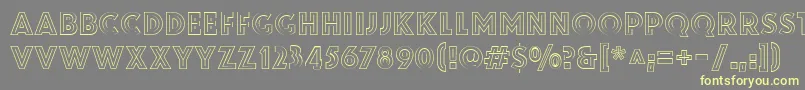 ZamenhofInverse Font – Yellow Fonts on Gray Background