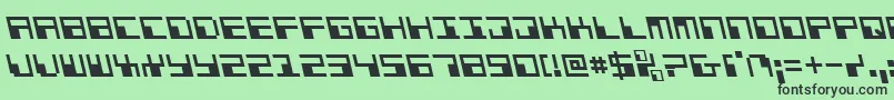 PhaserBankLeftalic Font – Black Fonts on Green Background