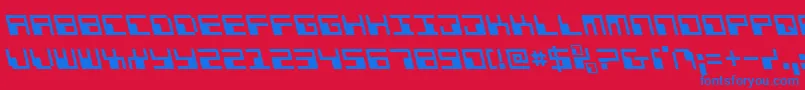 PhaserBankLeftalic Font – Blue Fonts on Red Background