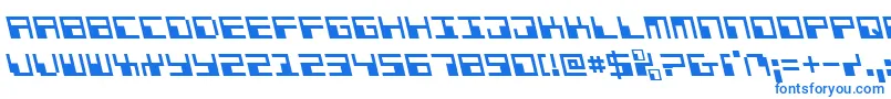 フォントPhaserBankLeftalic – 青いフォント