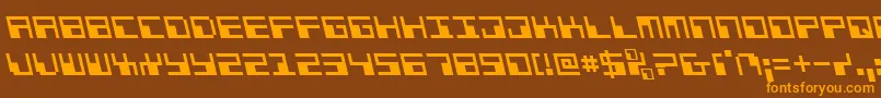 PhaserBankLeftalic Font – Orange Fonts on Brown Background