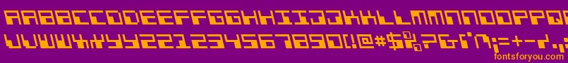 PhaserBankLeftalic Font – Orange Fonts on Purple Background