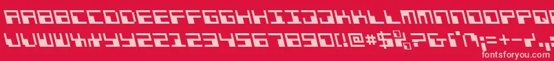 PhaserBankLeftalic Font – Pink Fonts on Red Background