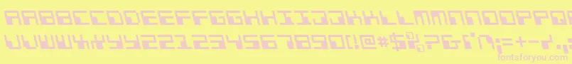 PhaserBankLeftalic Font – Pink Fonts on Yellow Background