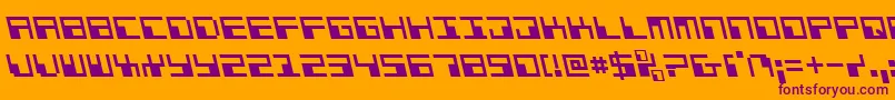 PhaserBankLeftalic Font – Purple Fonts on Orange Background