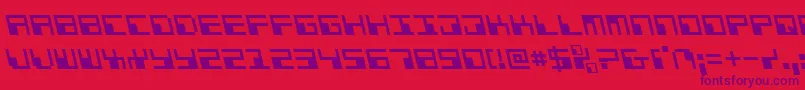 PhaserBankLeftalic Font – Purple Fonts on Red Background