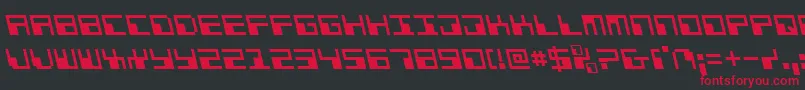 PhaserBankLeftalic Font – Red Fonts on Black Background
