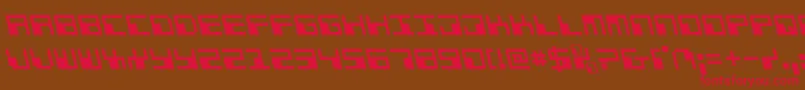 PhaserBankLeftalic Font – Red Fonts on Brown Background
