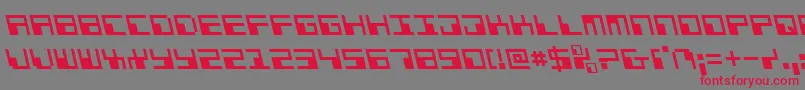 PhaserBankLeftalic Font – Red Fonts on Gray Background