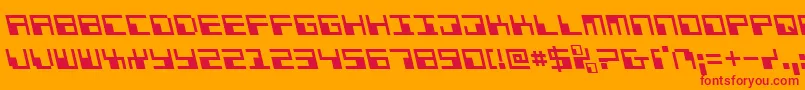 PhaserBankLeftalic Font – Red Fonts on Orange Background