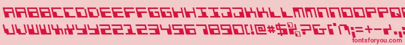 PhaserBankLeftalic Font – Red Fonts on Pink Background
