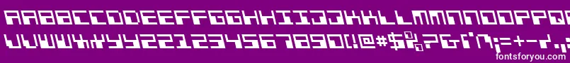 PhaserBankLeftalic Font – White Fonts on Purple Background