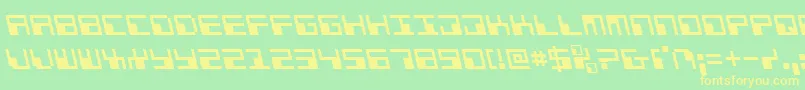 PhaserBankLeftalic Font – Yellow Fonts on Green Background
