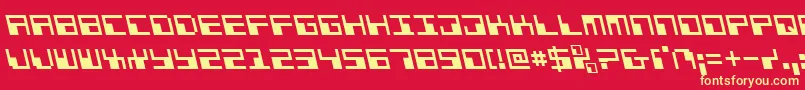 PhaserBankLeftalic Font – Yellow Fonts on Red Background