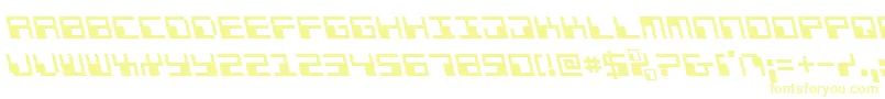 PhaserBankLeftalic Font – Yellow Fonts on White Background