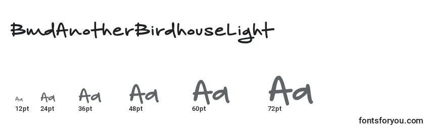 BmdAnotherBirdhouseLight Font Sizes