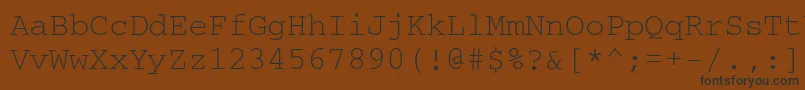 Шрифт Courierctt – чёрные шрифты на коричневом фоне