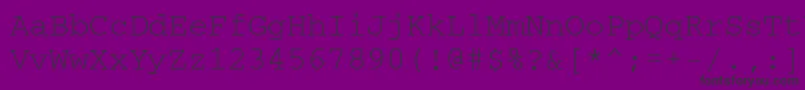 フォントCourierctt – 紫の背景に黒い文字