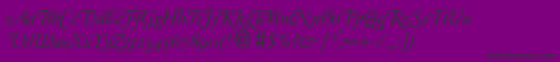 GarondhanddbNormal-Schriftart – Schwarze Schriften auf violettem Hintergrund