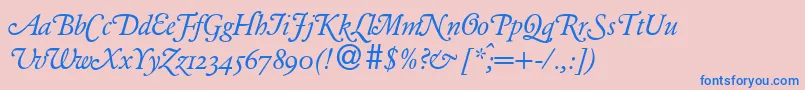 GarondhanddbNormal Font – Blue Fonts on Pink Background
