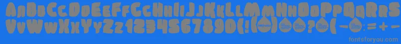 Fonte SumkinTypeface – fontes cinzas em um fundo azul