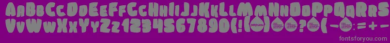 SumkinTypeface-fontti – harmaat kirjasimet violetilla taustalla