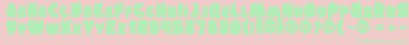 SumkinTypeface Font – Green Fonts on Pink Background