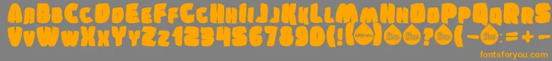 Police SumkinTypeface – polices orange sur fond gris