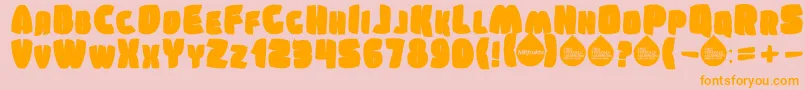 SumkinTypeface Font – Orange Fonts on Pink Background