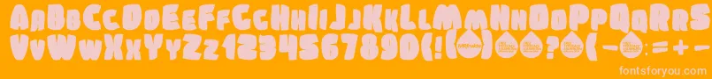 Шрифт SumkinTypeface – розовые шрифты на оранжевом фоне