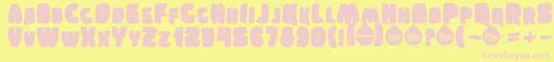 SumkinTypeface Font – Pink Fonts on Yellow Background