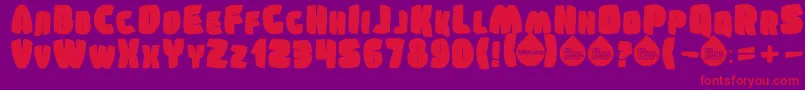 Police SumkinTypeface – polices rouges sur fond violet