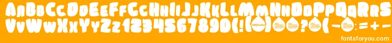 SumkinTypeface-Schriftart – Weiße Schriften auf orangefarbenem Hintergrund