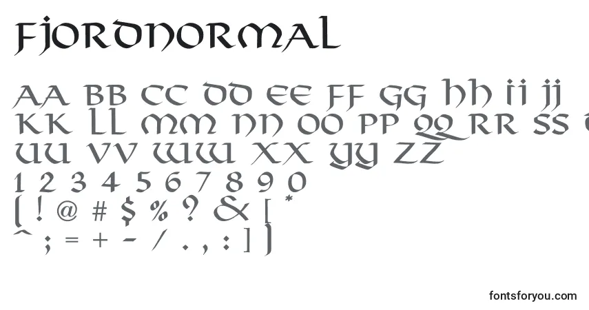 Schriftart FjordNormal – Alphabet, Zahlen, spezielle Symbole
