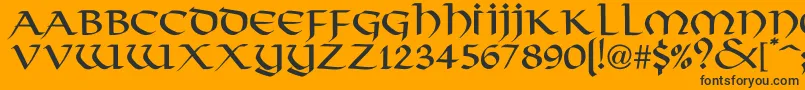 FjordNormal Font – Black Fonts on Orange Background