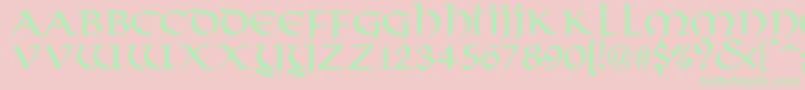 FjordNormal Font – Green Fonts on Pink Background