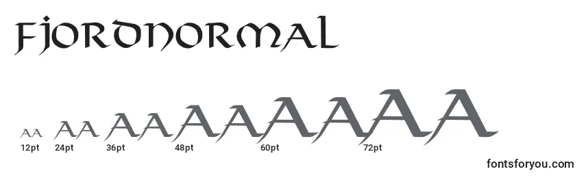 Размеры шрифта FjordNormal