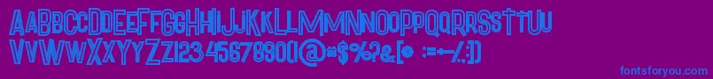 fuente Pineappleboldinline – Fuentes Azules Sobre Fondo Morado